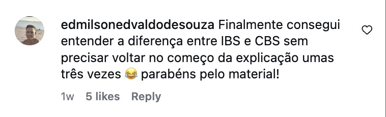 Depoimento de aluno