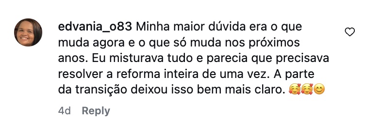 Depoimento de aluno